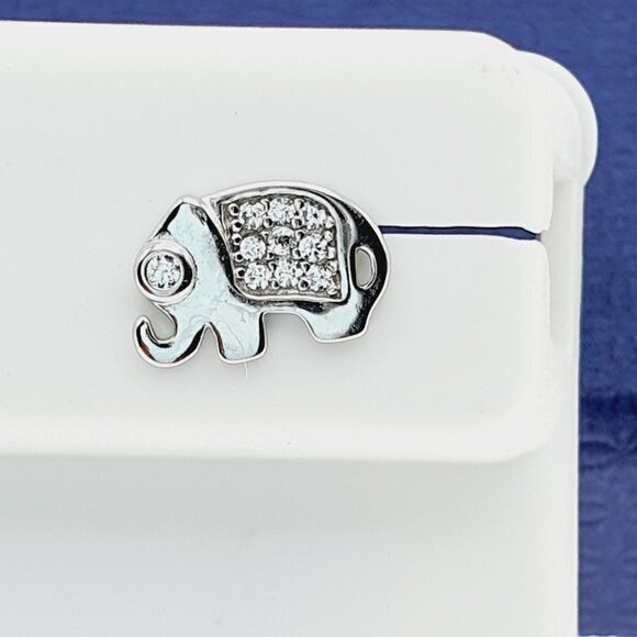 "#925 Sterling Silver CZ Stud Earrings for Women/Girl, US925P1019 - Picture 6 of 11